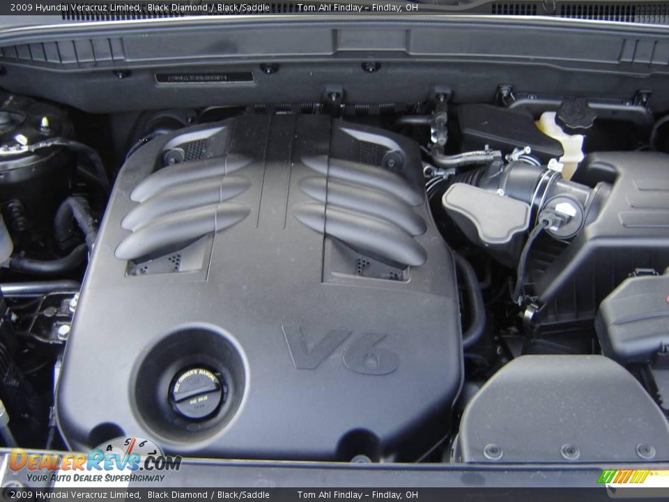 2009 Hyundai Veracruz Limited Black Diamond / Black/Saddle Photo #11