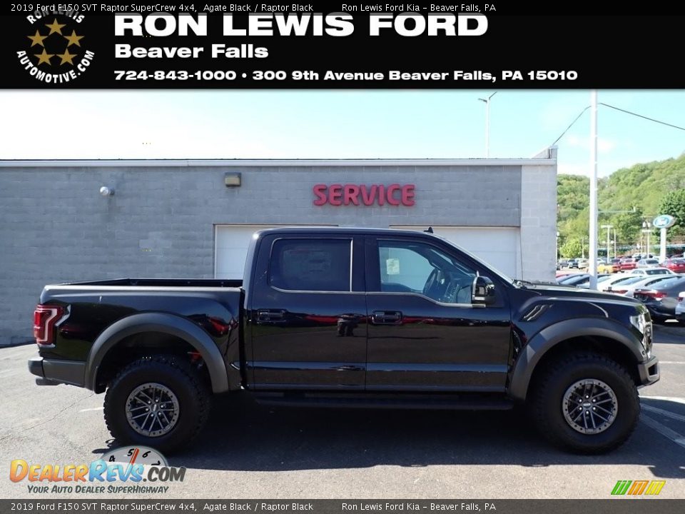 2019 Ford F150 SVT Raptor SuperCrew 4x4 Agate Black / Raptor Black Photo #1