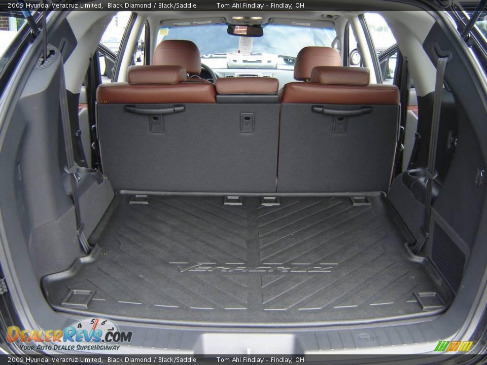 2009 Hyundai Veracruz Limited Black Diamond / Black/Saddle Photo #13