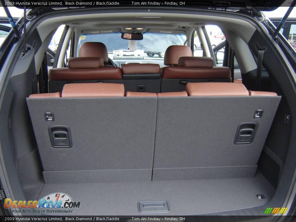 2009 Hyundai Veracruz Limited Black Diamond / Black/Saddle Photo #14