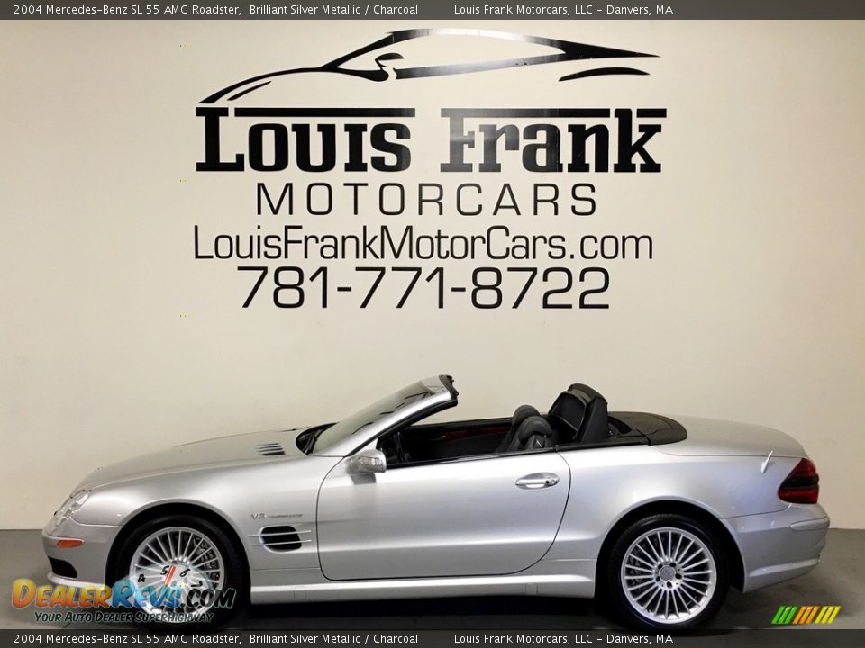 2004 Mercedes-Benz SL 55 AMG Roadster Brilliant Silver Metallic / Charcoal Photo #1