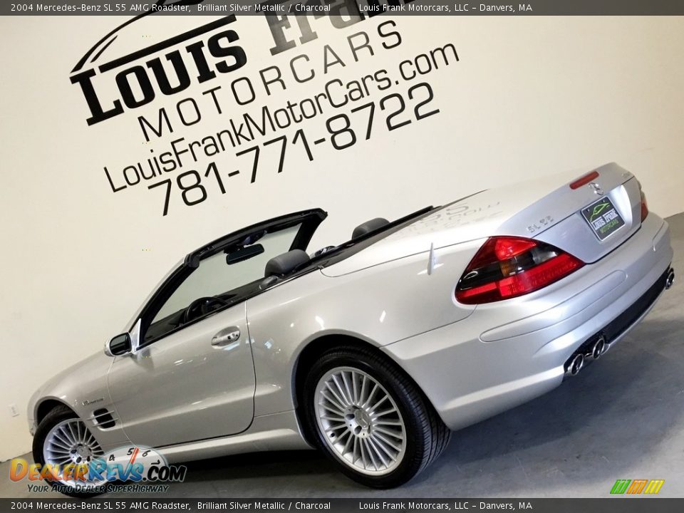 2004 Mercedes-Benz SL 55 AMG Roadster Brilliant Silver Metallic / Charcoal Photo #3