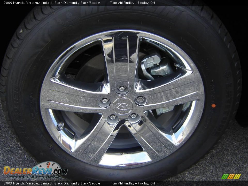 2009 Hyundai Veracruz Limited Black Diamond / Black/Saddle Photo #16