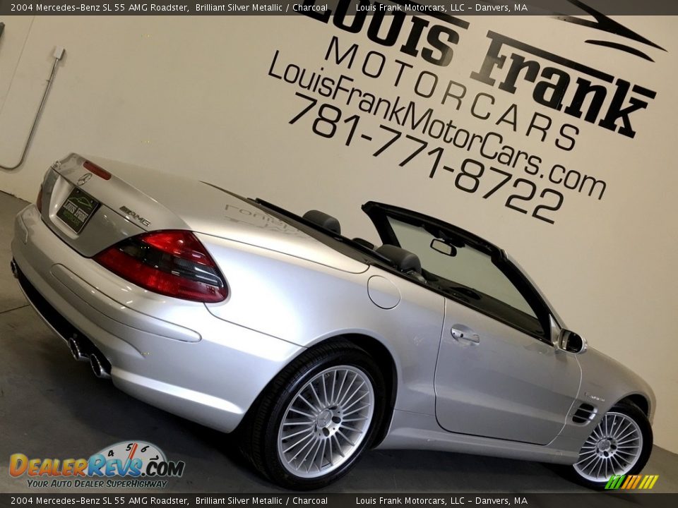 2004 Mercedes-Benz SL 55 AMG Roadster Brilliant Silver Metallic / Charcoal Photo #5