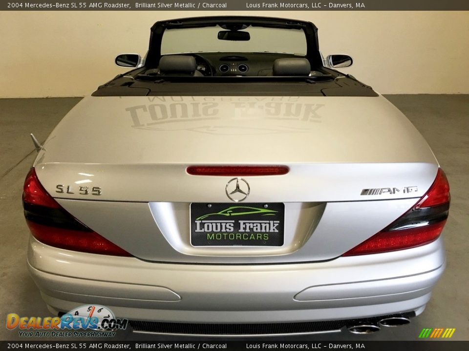 2004 Mercedes-Benz SL 55 AMG Roadster Brilliant Silver Metallic / Charcoal Photo #8