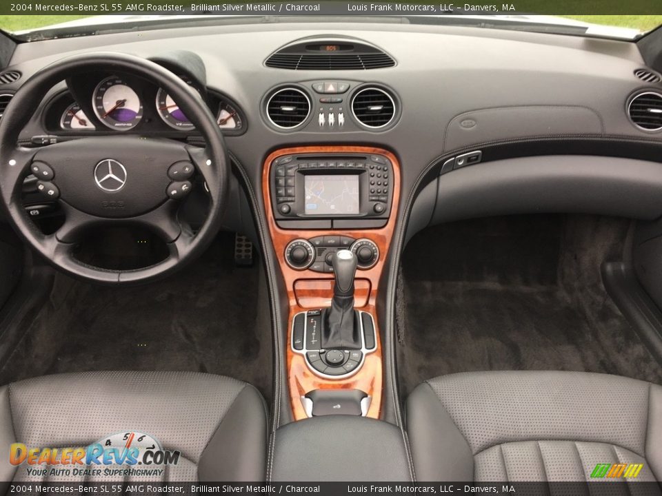 2004 Mercedes-Benz SL 55 AMG Roadster Brilliant Silver Metallic / Charcoal Photo #10