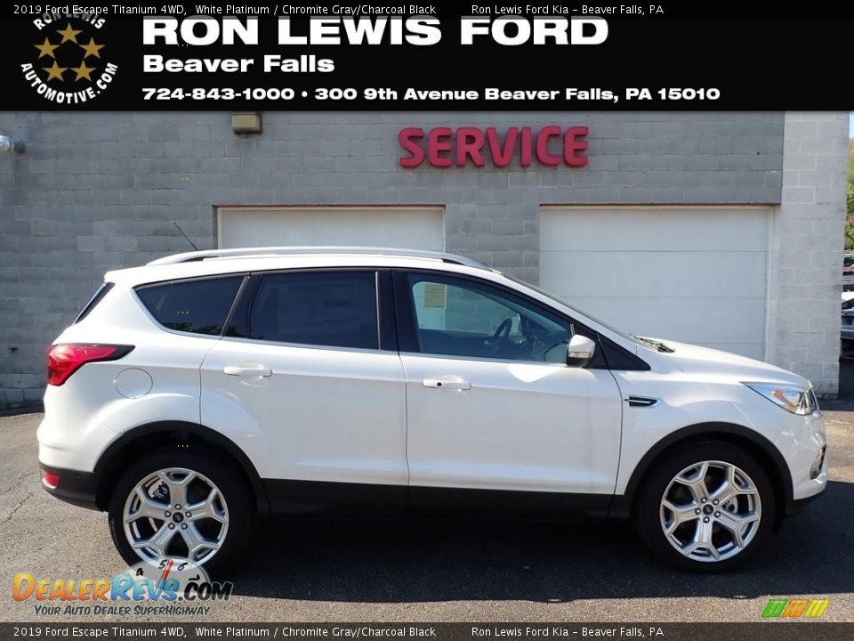 2019 Ford Escape Titanium 4WD White Platinum / Chromite Gray/Charcoal Black Photo #1