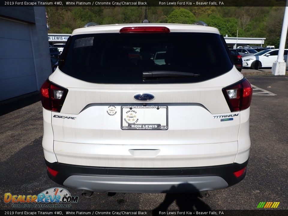 2019 Ford Escape Titanium 4WD White Platinum / Chromite Gray/Charcoal Black Photo #3