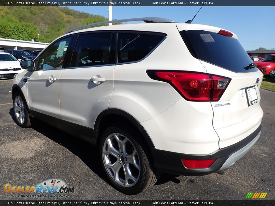 2019 Ford Escape Titanium 4WD White Platinum / Chromite Gray/Charcoal Black Photo #4