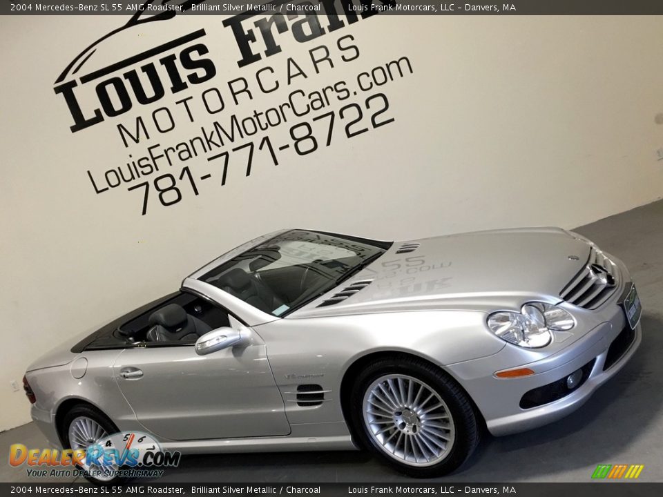 2004 Mercedes-Benz SL 55 AMG Roadster Brilliant Silver Metallic / Charcoal Photo #17