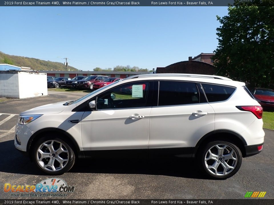 2019 Ford Escape Titanium 4WD White Platinum / Chromite Gray/Charcoal Black Photo #7