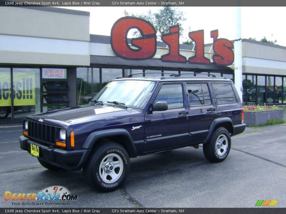 1998 Jeep Cherokee Sport 4x4 Lapis Blue / Mist Gray Photo #1