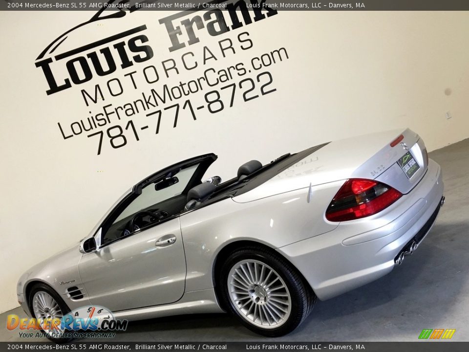 2004 Mercedes-Benz SL 55 AMG Roadster Brilliant Silver Metallic / Charcoal Photo #18