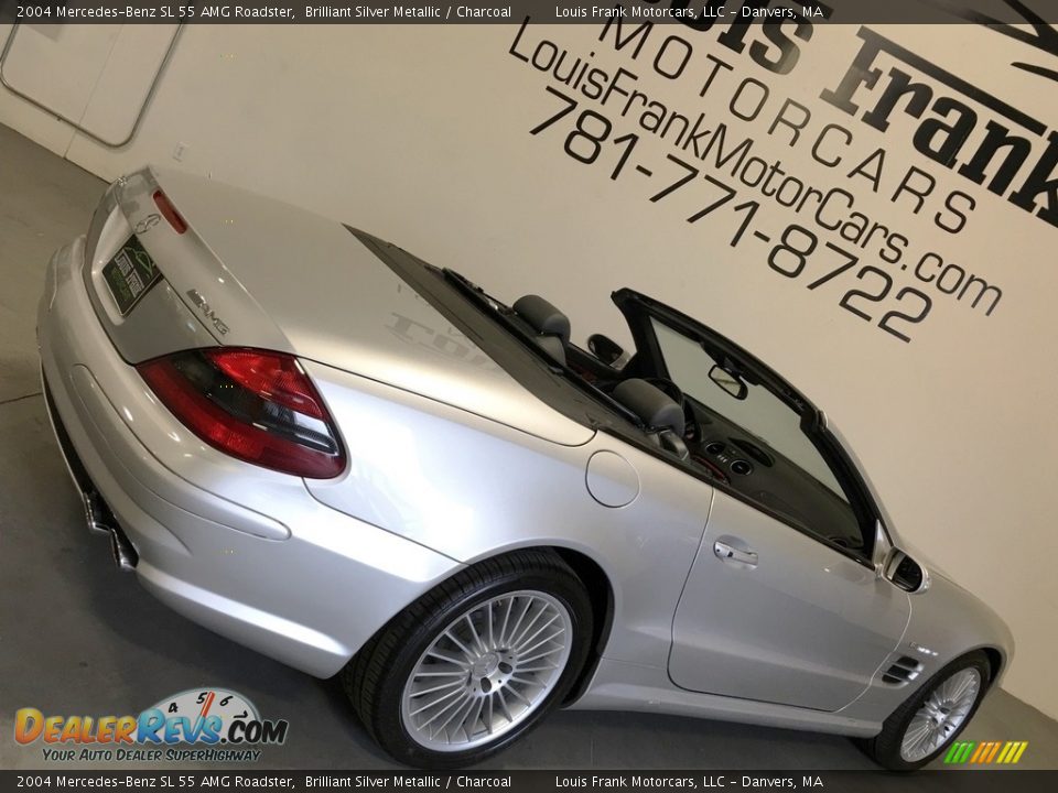 2004 Mercedes-Benz SL 55 AMG Roadster Brilliant Silver Metallic / Charcoal Photo #19