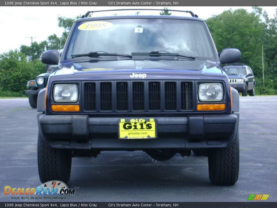 1998 Jeep Cherokee Sport 4x4 Lapis Blue / Mist Gray Photo #2