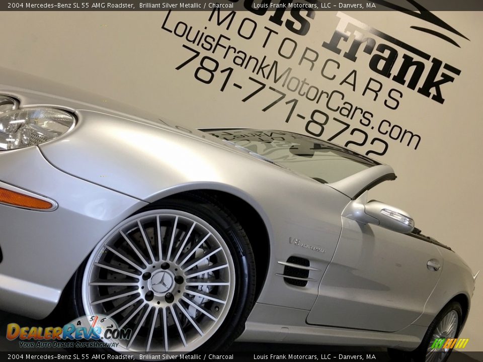 2004 Mercedes-Benz SL 55 AMG Roadster Brilliant Silver Metallic / Charcoal Photo #20