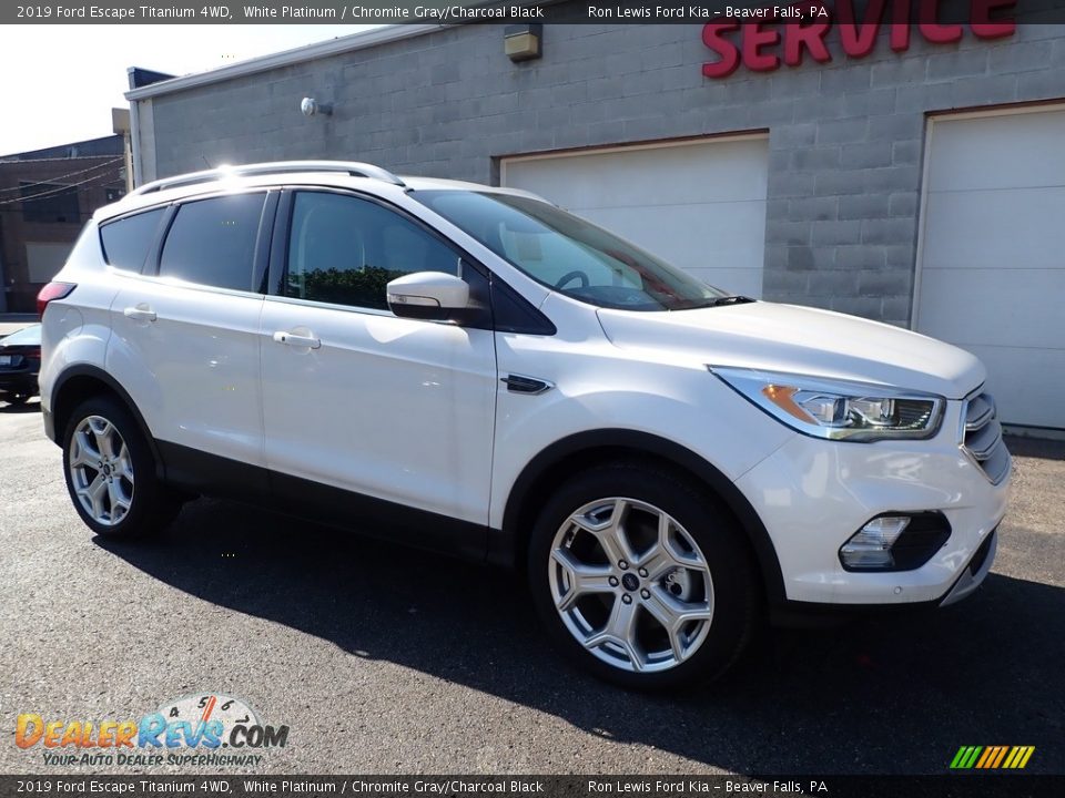 2019 Ford Escape Titanium 4WD White Platinum / Chromite Gray/Charcoal Black Photo #10