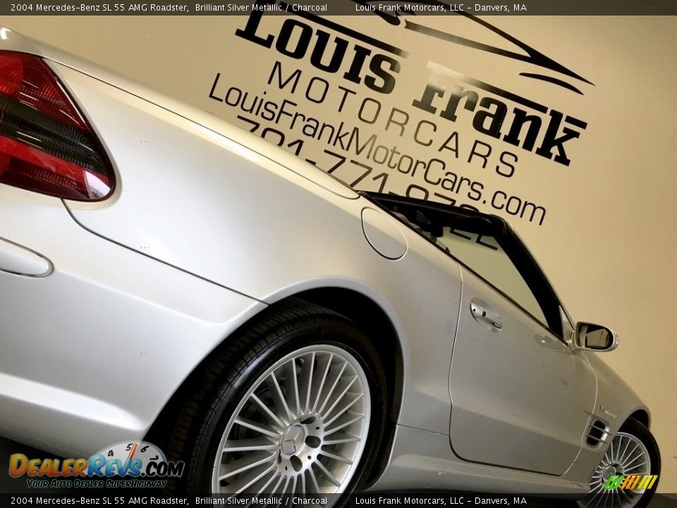 2004 Mercedes-Benz SL 55 AMG Roadster Brilliant Silver Metallic / Charcoal Photo #21