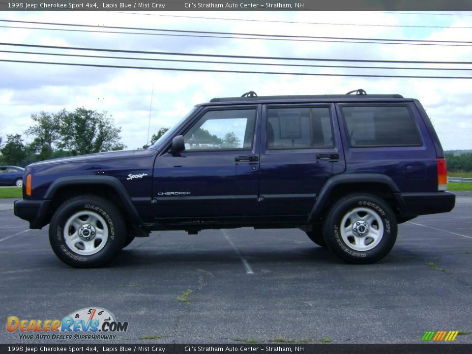 1998 Jeep Cherokee Sport 4x4 Lapis Blue / Mist Gray Photo #3