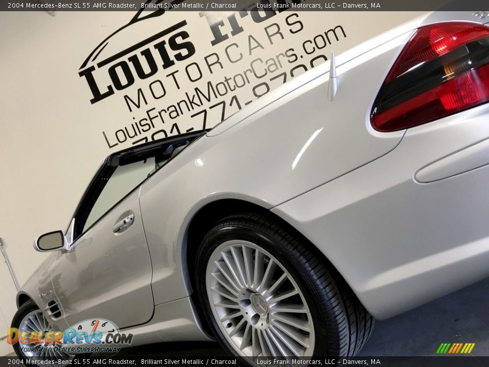 2004 Mercedes-Benz SL 55 AMG Roadster Brilliant Silver Metallic / Charcoal Photo #23