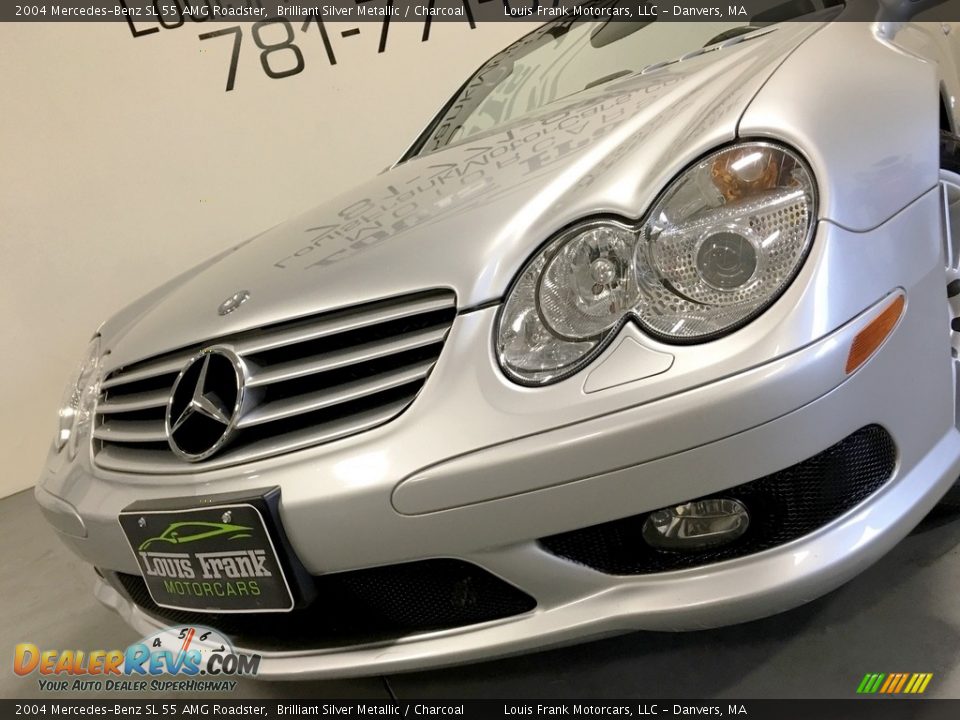 2004 Mercedes-Benz SL 55 AMG Roadster Brilliant Silver Metallic / Charcoal Photo #24