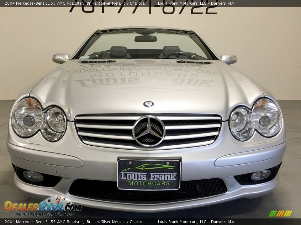 2004 Mercedes-Benz SL 55 AMG Roadster Brilliant Silver Metallic / Charcoal Photo #25