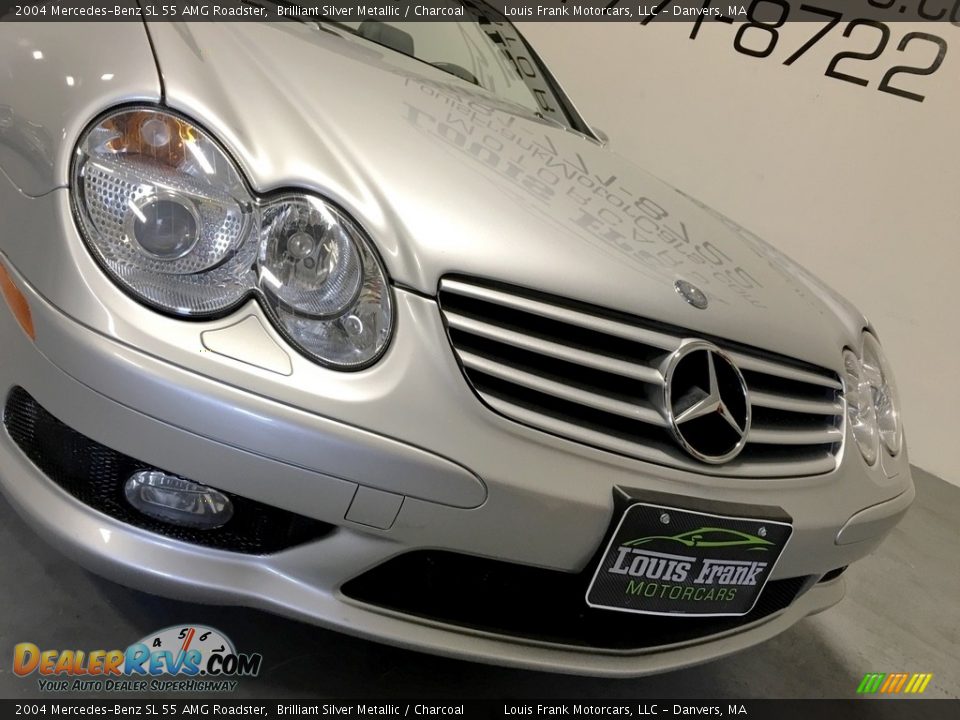 2004 Mercedes-Benz SL 55 AMG Roadster Brilliant Silver Metallic / Charcoal Photo #26