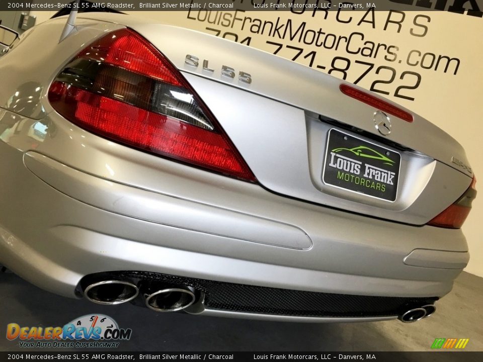 2004 Mercedes-Benz SL 55 AMG Roadster Brilliant Silver Metallic / Charcoal Photo #29