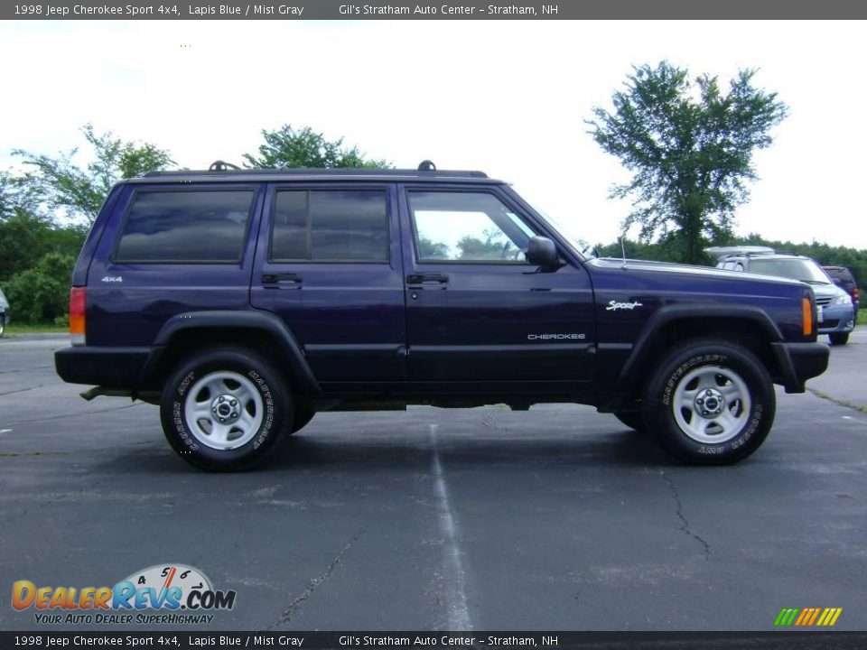 1998 Jeep Cherokee Sport 4x4 Lapis Blue / Mist Gray Photo #7