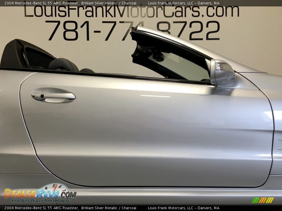 2004 Mercedes-Benz SL 55 AMG Roadster Brilliant Silver Metallic / Charcoal Photo #33
