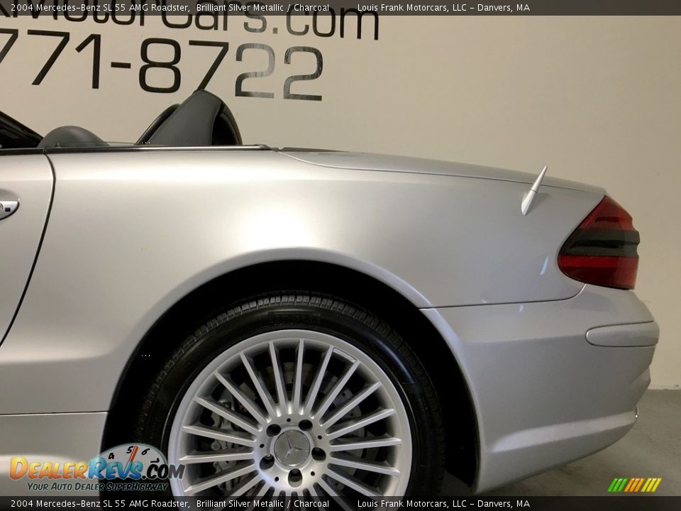 2004 Mercedes-Benz SL 55 AMG Roadster Brilliant Silver Metallic / Charcoal Photo #34