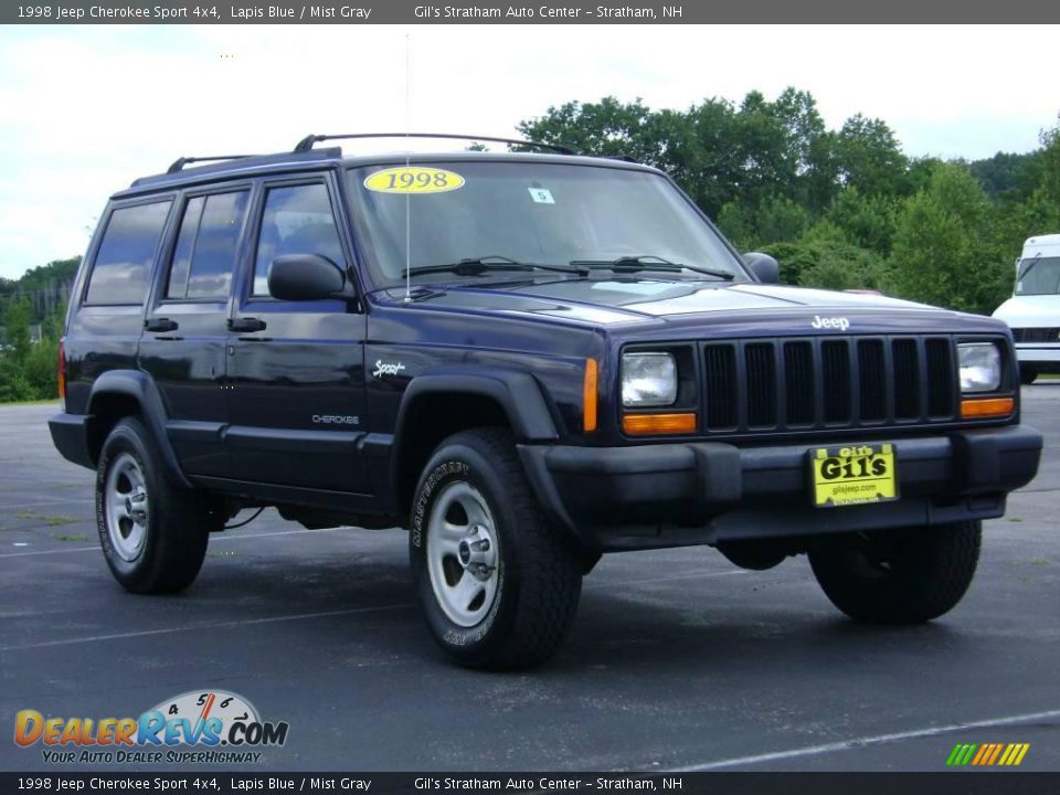 1998 Jeep Cherokee Sport 4x4 Lapis Blue / Mist Gray Photo #8