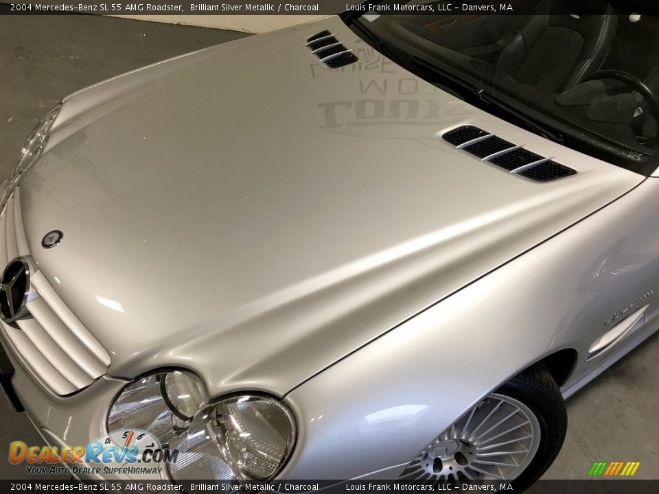 2004 Mercedes-Benz SL 55 AMG Roadster Brilliant Silver Metallic / Charcoal Photo #36