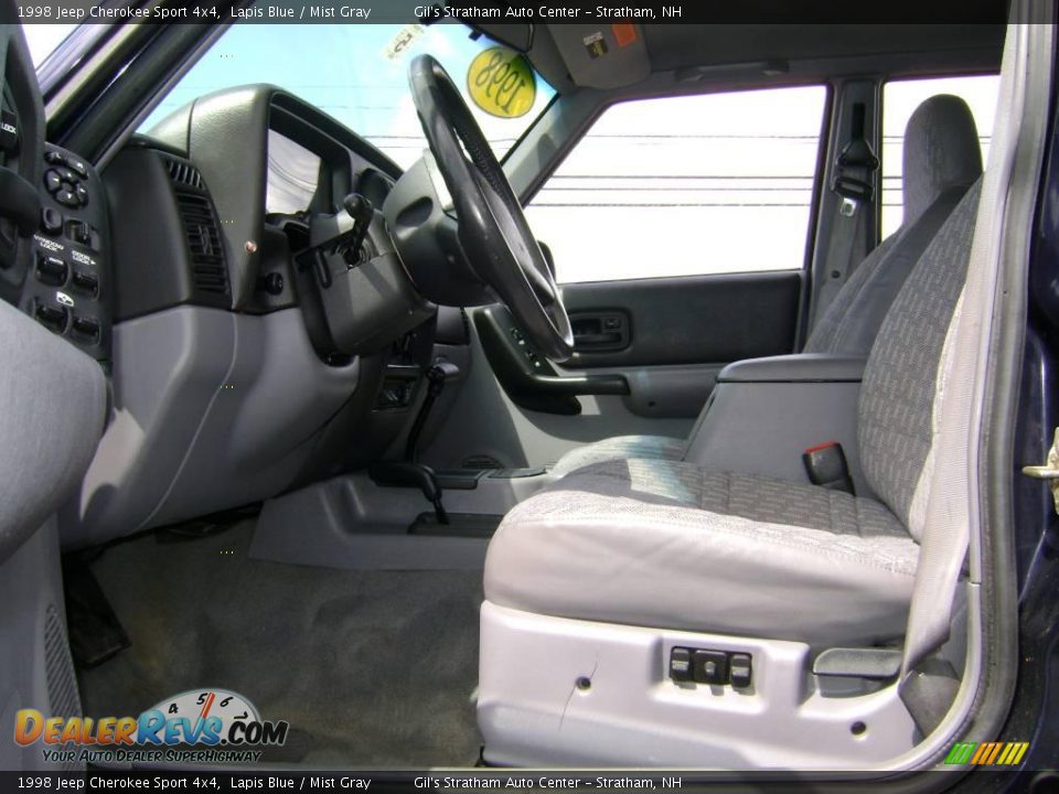 1998 Jeep Cherokee Sport 4x4 Lapis Blue / Mist Gray Photo #9