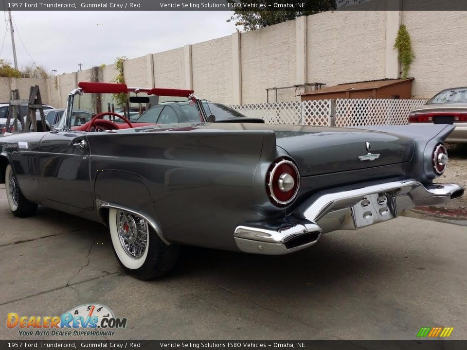 1957 Ford Thunderbird Gunmetal Gray / Red Photo #2