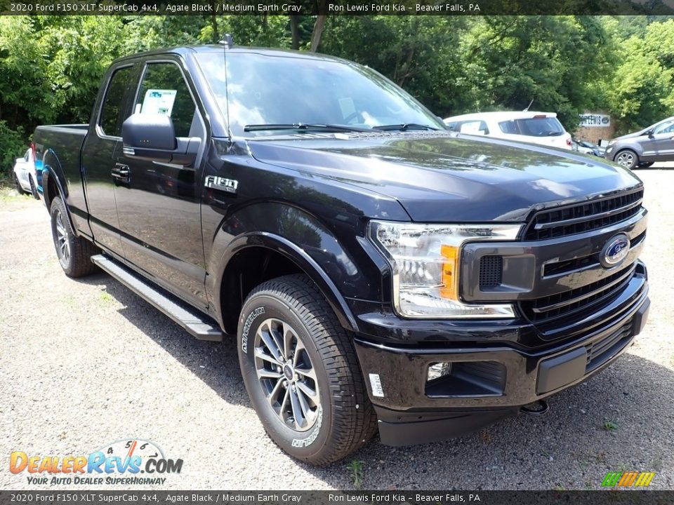 Agate Black 2020 Ford F150 XLT SuperCab 4x4 Photo #7