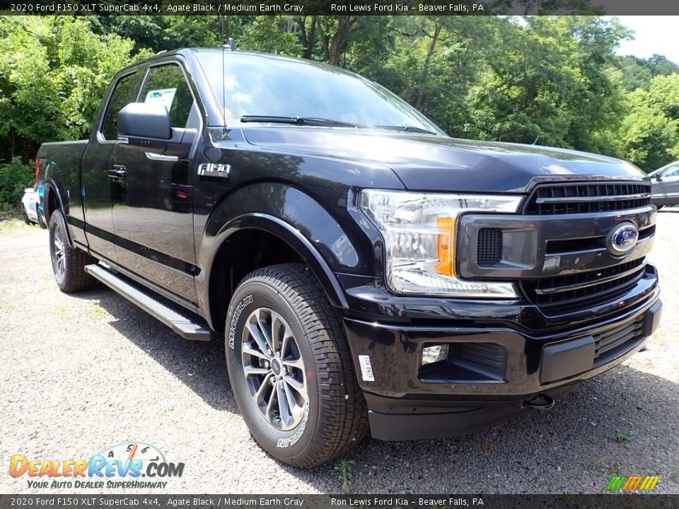 Agate Black 2020 Ford F150 XLT SuperCab 4x4 Photo #8