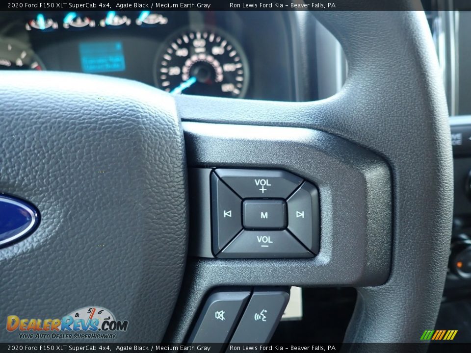 2020 Ford F150 XLT SuperCab 4x4 Agate Black / Medium Earth Gray Photo #11