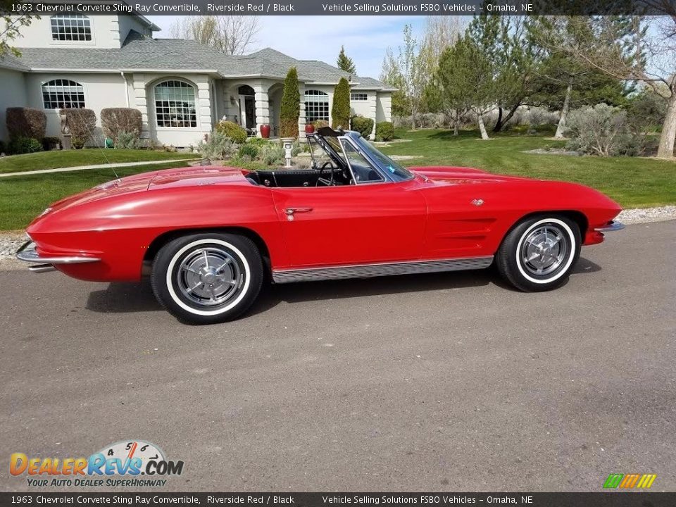 1963 Chevrolet Corvette Sting Ray Convertible Riverside Red / Black Photo #2