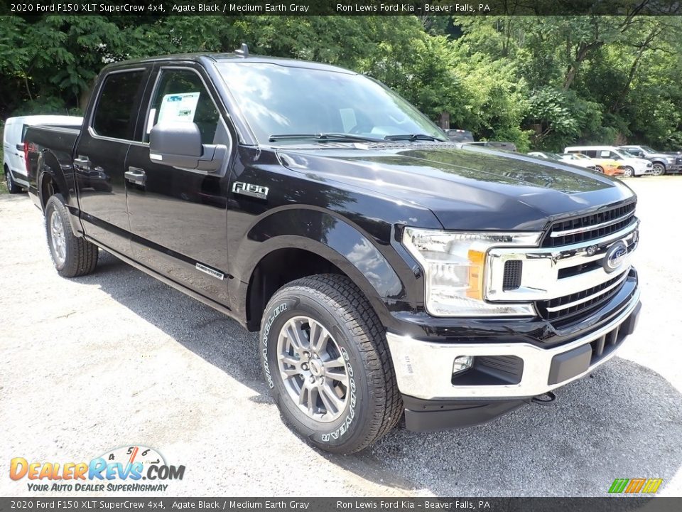 2020 Ford F150 XLT SuperCrew 4x4 Agate Black / Medium Earth Gray Photo #3