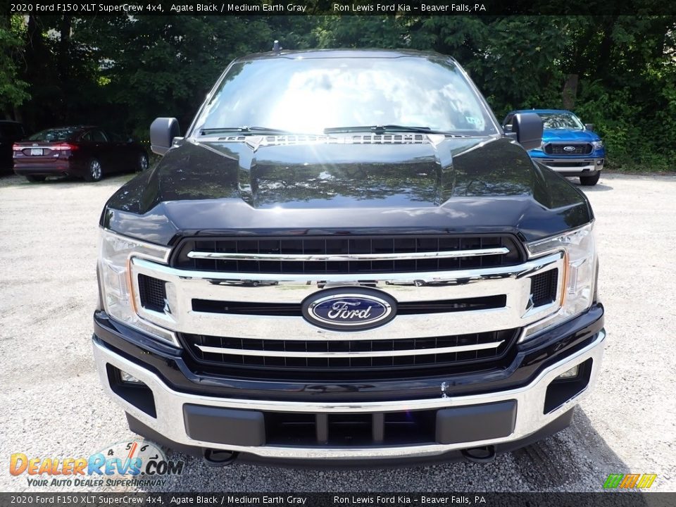 2020 Ford F150 XLT SuperCrew 4x4 Agate Black / Medium Earth Gray Photo #4