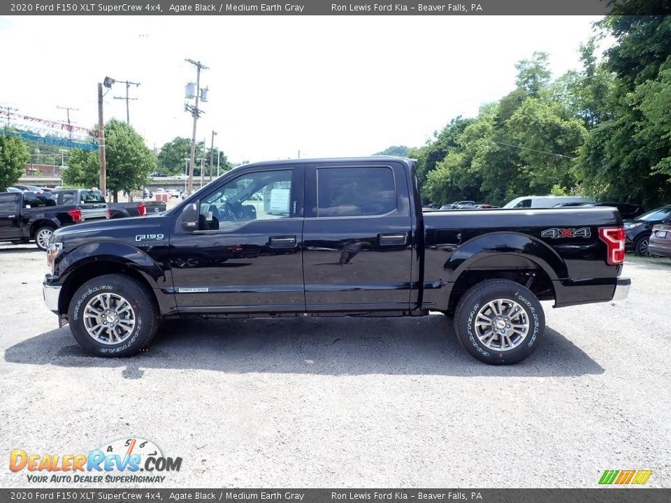 2020 Ford F150 XLT SuperCrew 4x4 Agate Black / Medium Earth Gray Photo #6