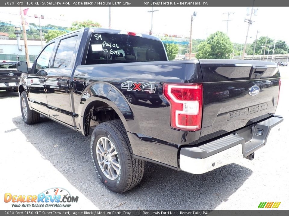 2020 Ford F150 XLT SuperCrew 4x4 Agate Black / Medium Earth Gray Photo #8