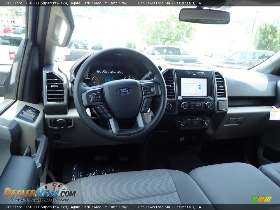2020 Ford F150 XLT SuperCrew 4x4 Agate Black / Medium Earth Gray Photo #11