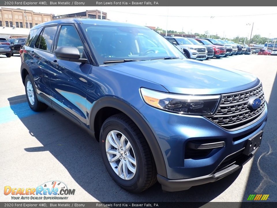 2020 Ford Explorer 4WD Blue Metallic / Ebony Photo #3