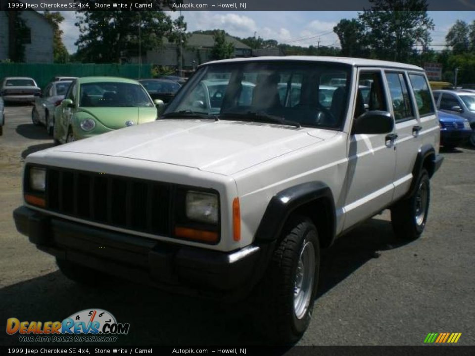 1999 Jeep Cherokee SE 4x4 Stone White / Camel Photo #3