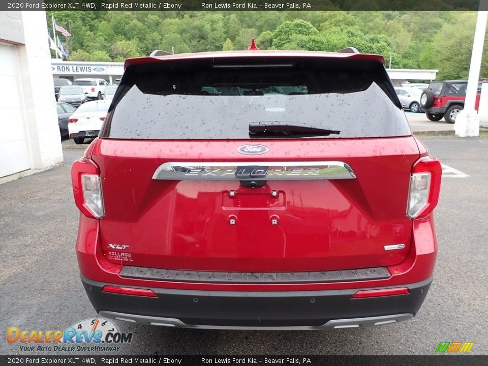 2020 Ford Explorer XLT 4WD Rapid Red Metallic / Ebony Photo #3