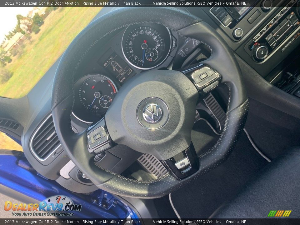 2013 Volkswagen Golf R 2 Door 4Motion Rising Blue Metallic / Titan Black Photo #17