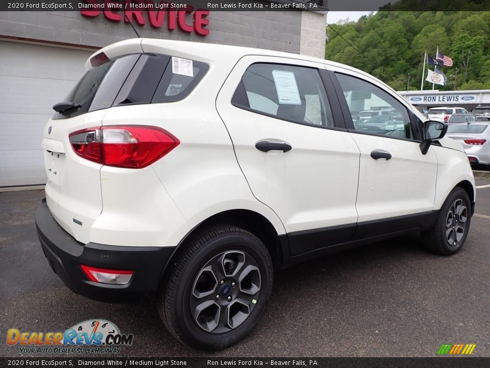2020 Ford EcoSport S Diamond White / Medium Light Stone Photo #2