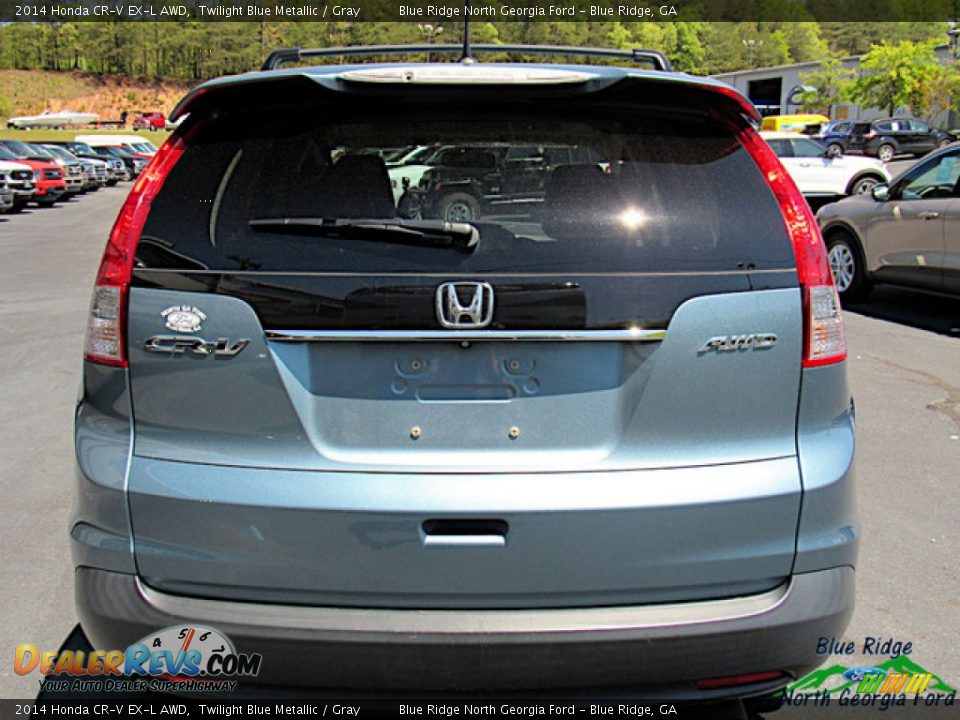 2014 Honda CR-V EX-L AWD Twilight Blue Metallic / Gray Photo #4